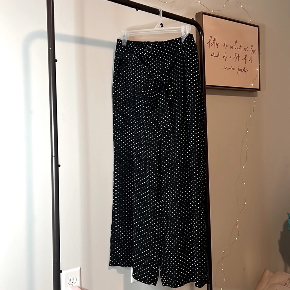 Halogen Wide Leg Polka Dot Pants